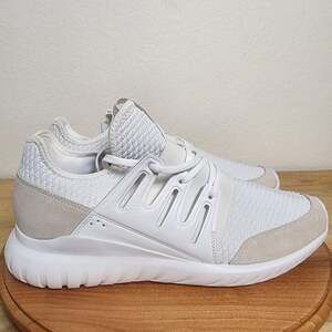 Adidas Tubular Radial Shoes Mens Size 13 White Beige Sneakers Originals BB2398